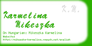 karmelina mikeszka business card